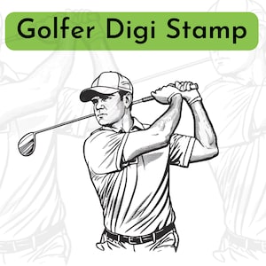 Timbres Digi golfeur, timbres Digi papa, arrière-plans Digi Stamps, timbre numérique fête des pères, png golfeur, clipart golf, fabrication de cartes, scrapbooking