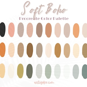 Procreate color palette boho | procreate boho palette | Digital Downloads | Color Swatches |  Procreate Vintage  Color | Procreate Swatches