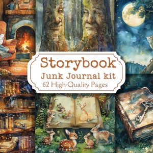 Storybook Junk Journal, Kinder Junk Journal, Buch Junk Journal, Junk Journal Kit, Junk Journal Seiten, Junk Journal, Kartengestaltung, Scrapbooking