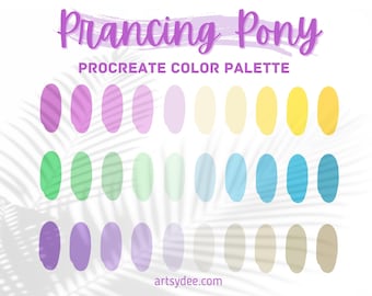 Paleta de colores juguetones, Paleta de colores de Procreate, Muestras de color, Púrpura, Colores brillantes, Letras de iPad, ilustración, herramientas de Procreate
