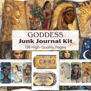 MÉGA kit Goddess Junk Journal, déesses guerrières, déesses nordiques, déesses celtiques, déesses grecques, déesse de la forêt, déesses, coupes difficiles