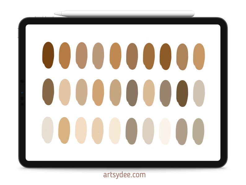 Wheat Blonde Hair Color Palette Procreate, Hair Color Swatches, Blonde