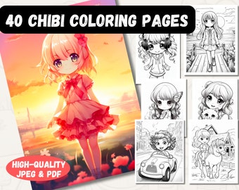 Chibi målarbilder för flickor, söta flickmålarbilder, Chibi flickmålarbilder, söta kawaii-målarbilder, söta målarbilder, chibi