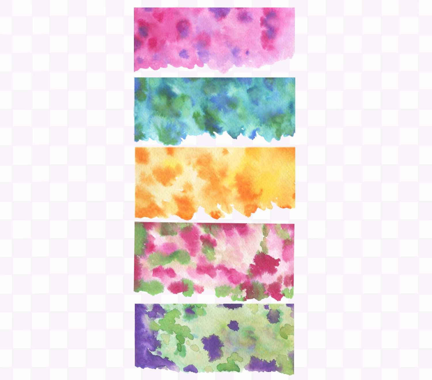 Watercolor Borders Clipart Png Transparent Background Etsy