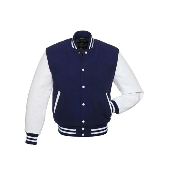 Varsity Jacket Baseball Jacket Mens Letterman Blue Gray Jacket Varsity Jacket Letterman Jacket Baseball Jacket Etsy Canada