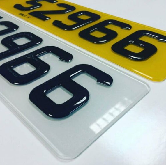 Pair Standard GB MOT UK Road Legal Car Reg Registration Number Plate