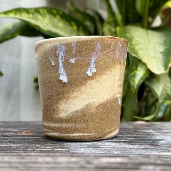 Drippy Imperfect Stoneware Tumbler Cup
