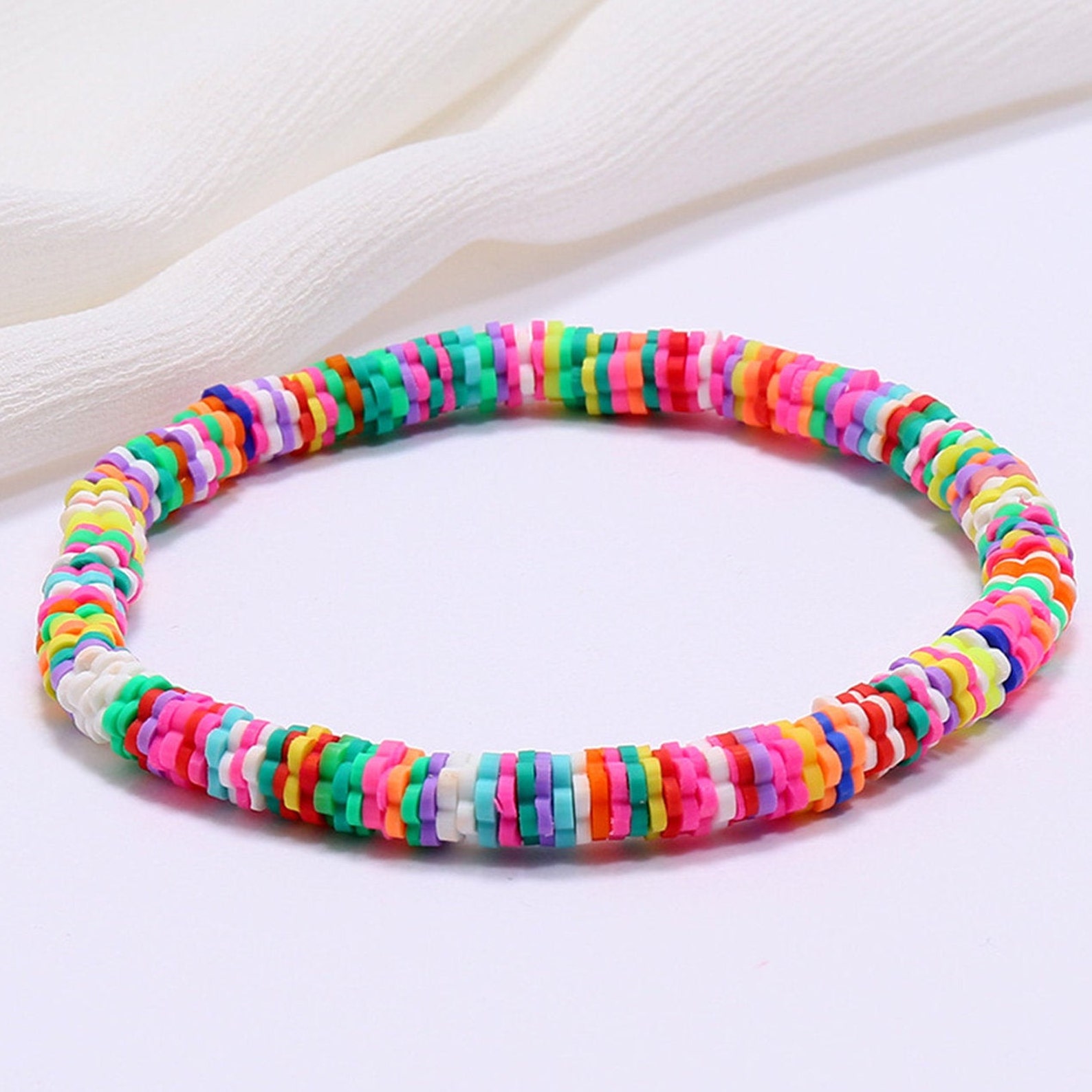 New Design Polymer Clay Boho Chic Bohemia Dainty Stretchy Etsy