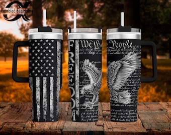 We The People Freedom Wrap SVG for 40oz Tumbler/Water Bottle Digital File ONLY