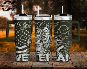 1776 Preamble Veteran Wrap New We The People SVG dla kubka 40oz Plik cyfrowy TYLKO Grawerowanie laserowe Sublimacja Patriotyczny Strachliwy Mężczyźni