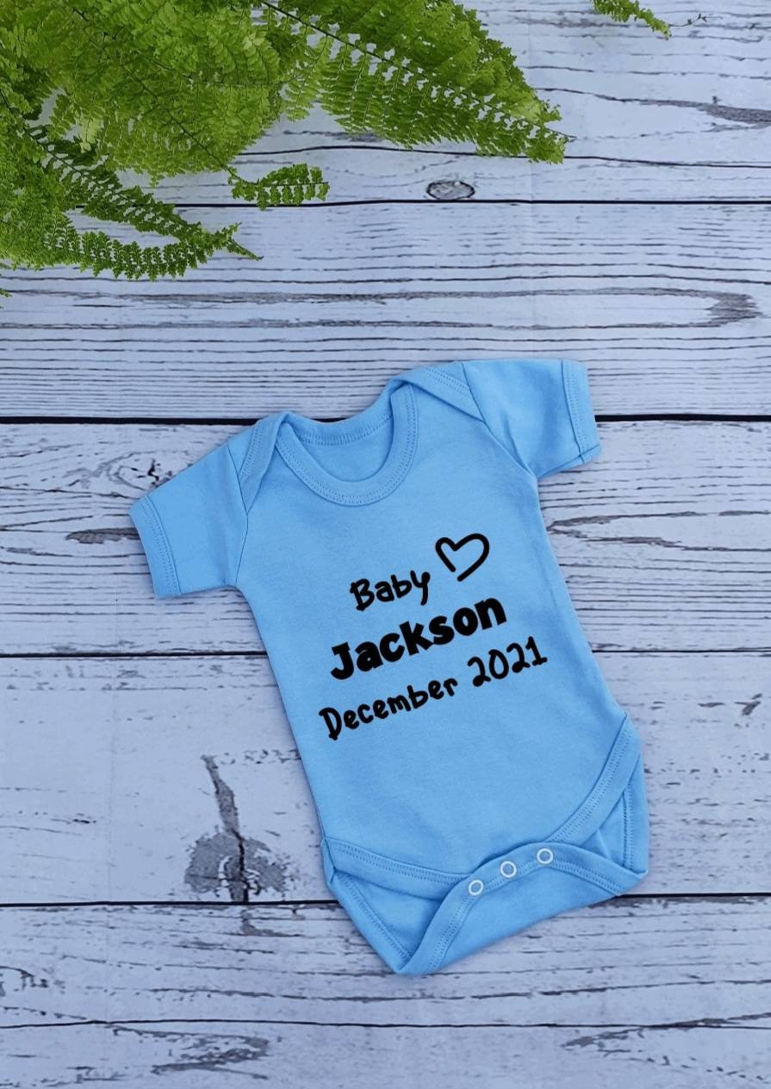 Newborn Baby due date vest Personalised announcement Vest Etsy