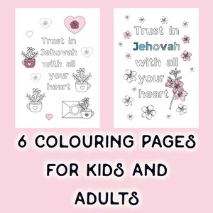 Pacote de páginas para colorir para crianças e adultos - JW - Confie em Jeová - JW Printables