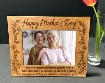 Cornice personalizzata per la festa della mamma, regalo ricordo inciso