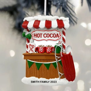 Personalized Hot Cocoa Ornament, Hot Chocolate Ornament, Hot Coffee Ornament, Winter Hot Cocoa Stand, Ornaments 2023, Christmas Gifts