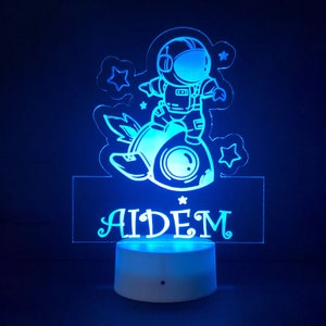 Rocket Led Light, Personalized LED Sign For Kids, Personalized Night Lights, Rocket Personalized Name Light, Personalized Birthday Gifts