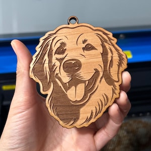 Custom Dog Christmas Ornament, Personalized Pet Ornament, Dog Ornament, Dog Memorial Ornament, Paw Print Ornament, Animal Ornament