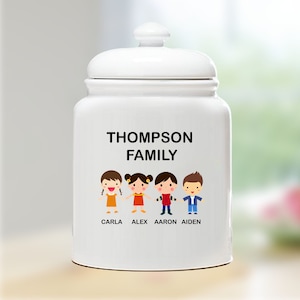 Personalized Cookie Jar, Housewarming Gift, Personalized Cookie Jar, Custom Cookie Jar, Personalized Home Decor, Ceramic Jar