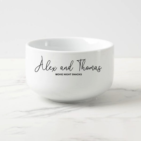 Personalized Bowl, Birthday Gifts, Valentine's Day Gift, Gift For him and Her, Cereal Bowl, Ice Cream Bowl, Popcorn Bowl Chili and Soup Bowl