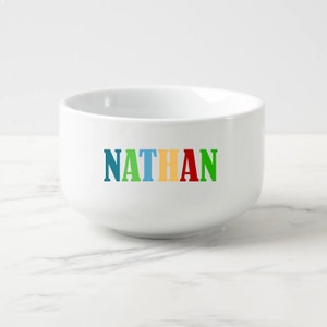 Personalized Bowl, Custom Ice Cream Bowl For Birthday, Snack Bowl, Personalized Gifts for Kids, Custom Cereal Bowl, Custom Snack Bowl