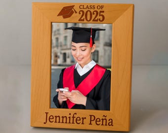 Cornice per foto di laurea, cornice in legno incisa