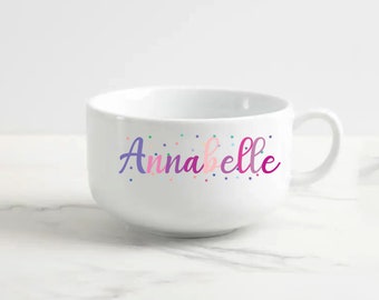 Personalized Stoneware Bowl, Custom Name Gift