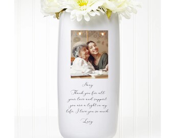 Personalized Ceramic Flower Vase, Custom Flower Vase, Mother's Day Gift, Gift for Mom, Personalized Gifts for Mom, Gift for her, Grandma