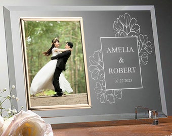 Personalized Wedding Frame, Gift for Anniversary, Engagement, Gift for Bride, for Her, Wedding Souvenir Frames