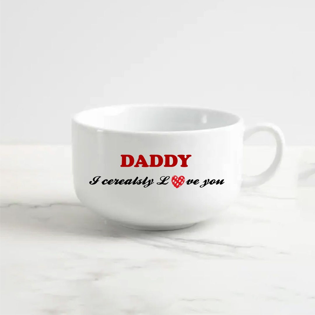 Personalized Cereal Bowl, Valentine's Day Gift, Custom Cereal Bowl, Ice