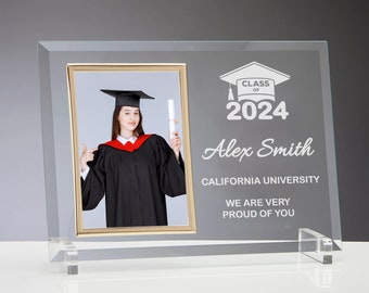 Engraved Graduation Frame - Frame For Graduation Souvenirs -Personalized Graduation Gifts - Custom Graduation Frame - Graduation Frame