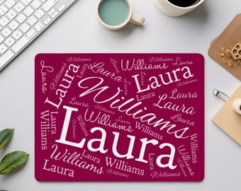 Personalized Name Mouse Pad, Custom Desk Accessory, Office Gift