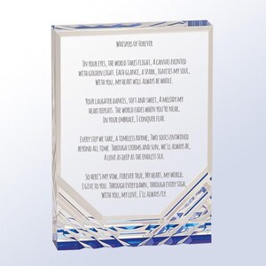 Bloque de recuerdos personalizado, regalo para mamá, papá, él, ella, cumpleaños, novia, regalo sentimental, placa de agradecimiento, regalos del día de San Valentín