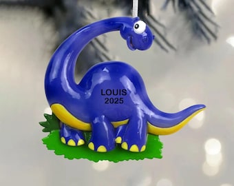 Decorazione natalizia a forma di brontosauro, regalo personalizzato a forma di dinosauro