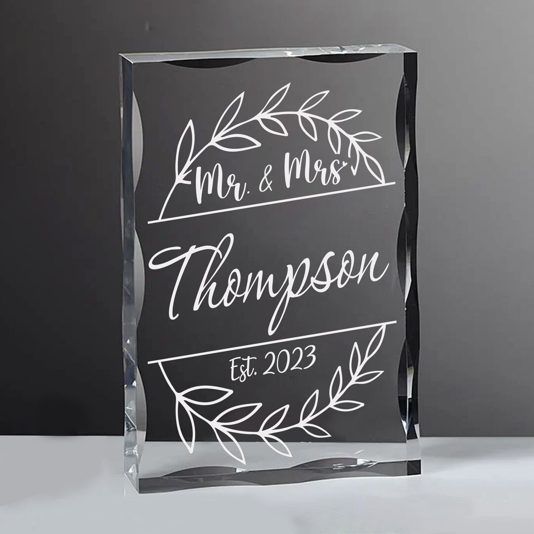 Personalized Wedding Keepsake Block, Sentimental Gift, Appreciation