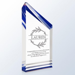 Bloque de recuerdo de premio personalizado, empleado, jubilación, gerente, personal, obsequio sentimental, placa de reconocimiento de cristal, obsequios de empresa