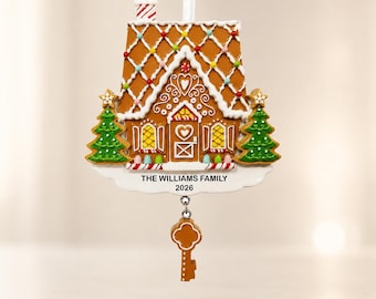 Personalized Gingerbread New Home Ornament, Engraved Ornaments