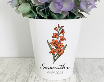 Fioriera in ceramica personalizzata - Vaso da fiori personalizzato, regalo da giardino