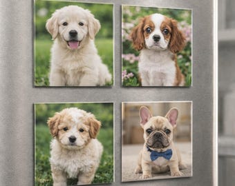 Magneti con foto, magneti con bottone personalizzati, decorazioni per frigorifero 2,5x2,5