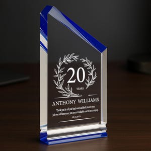Custom award,Personalized Award Keepsake Block, Employee Retirement, Manager, Staff, Appreciation Plaque Award, Company Gifts