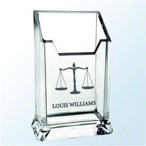 Personalized Pen Holder for Desk, Gift for Lawyers, Graduation Gift, Lawyer Pen & Pencil Holder, Office Supplies, Engraved desk accessories