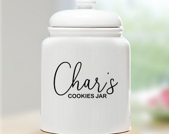 Personalized Cookie Jar, Housewarming Gift, Personalized Cookie Jar, Custom Cookie Jar, Personalized Home Decor, Ceramic Jar