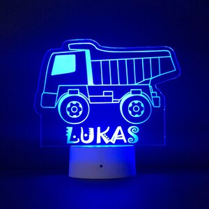Personalized Truck Night Light, Kids Night Light Gift, Kids Decor, Room Decor, Personalized Name Night Light, Birthday Gifts, Room Decor