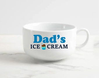 Papa Eiscreme Schüssel, Geburtstagsgeschenk, Custom Stoneware Snack Schüssel.