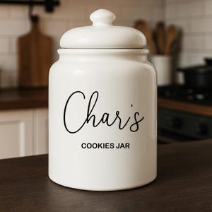Personalized Cookie Jar, Housewarming Gift, Personalized Cookie Jar, Custom Cookie Jar, Personalized Home Decor, Ceramic Jar