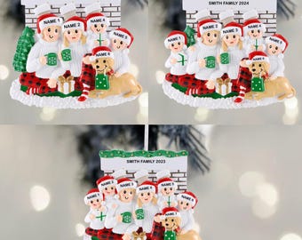 Ornamento natalizio personalizzato per la famiglia, decorazioni natalizie in resina, regali