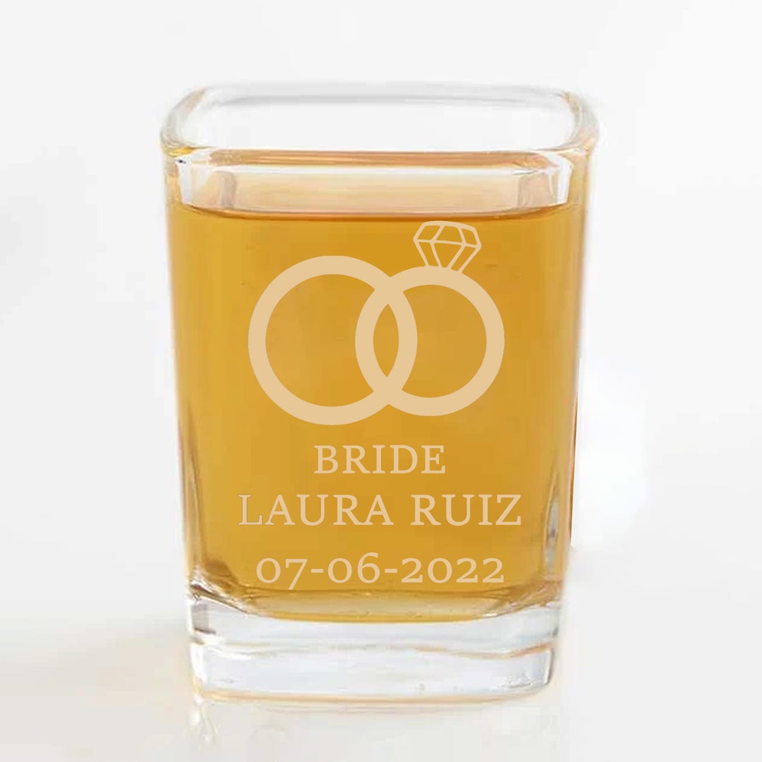 Personalized Shot Glasses, Custom Shot Glass, Bridal Party Shot Glasses