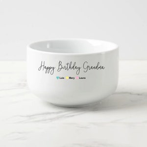 Personalized Bowl, Birthday Gifts, Gift For him and Her, Mother&#39;s Day Gift, Father&#39;s Day Gift, Cereal Bowl, Ice Cream Bowl, Popcorn Bowl