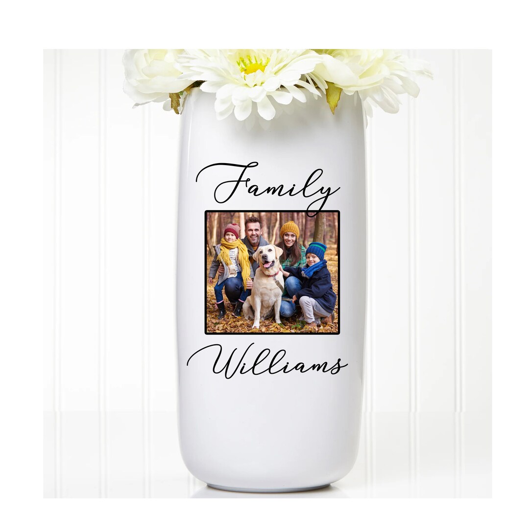 Personalized Ceramic Flower Vase, Custom Flower Vase, Mother's Day Gift ...