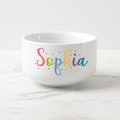 Personalized Stoneware Cereal Bowl, Custom Name, Kids Birthday Gift