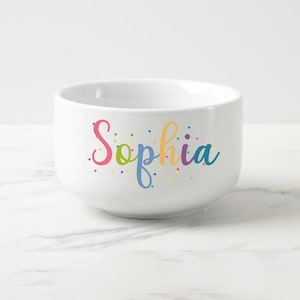 Personalized Bowl, Custom Cereal Bowl, Ice Cream Bowl, Gifts For Him, Gifts for Her, Birthday Gifts For Kids, Bowls.