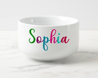 Ciotola in gres personalizzata, ciotola con nome personalizzato, regalo di compleanno per bambini